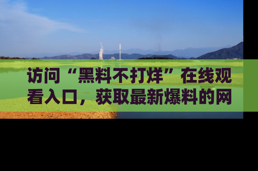 访问“黑料不打烊”在线观看入口，获取最新爆料的网址！