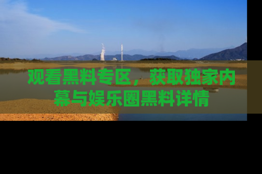 观看黑料专区，获取独家内幕与娱乐圈黑料详情