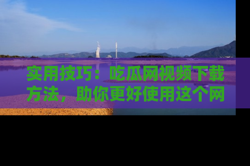 实用技巧:吃瓜网视频下载方法,助你更好使用这个网站