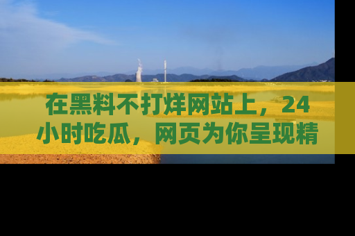 在黑料不打烊网站上,24小时吃瓜,网页为你呈现精彩内幕